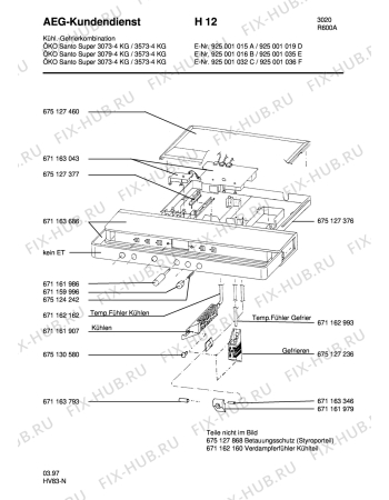 Схема №1 S3079-4KG с изображением Детектор для холодильника Aeg 8996711629932